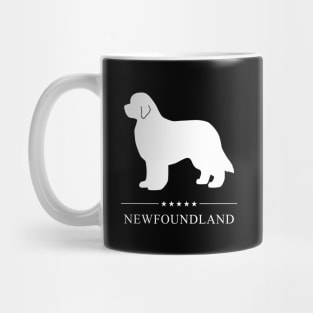 Newfoundland Dog White Silhouette Mug